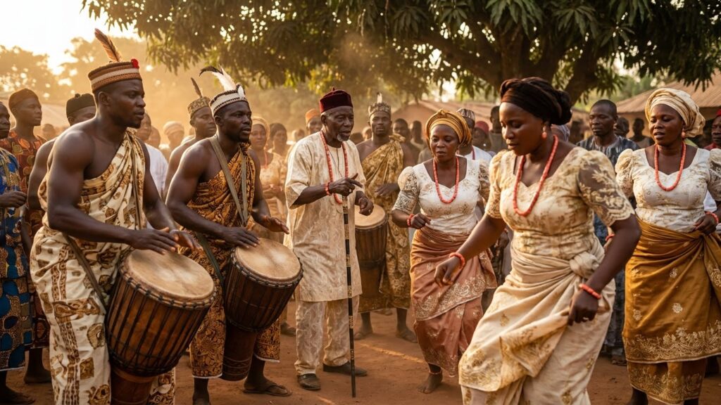 Igbo cultural celebration in progress, in Ogbuebule