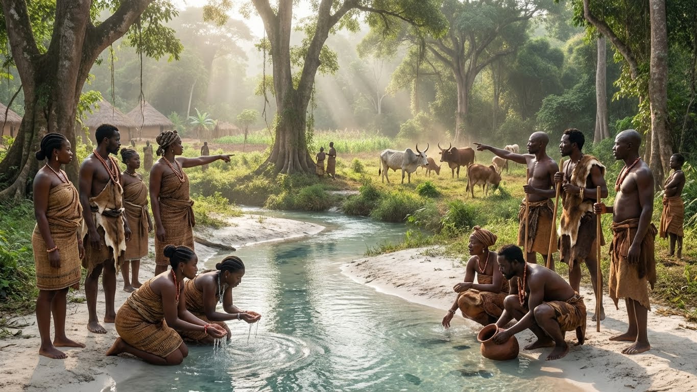 The historic discovery of Iyi Nta Ocha, a pristine freshwater stream in rural Ogbuebule, Igbo land, in ancient times.